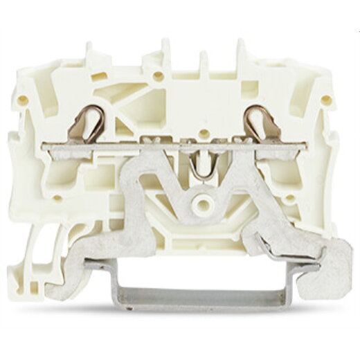 WAGO 2-Leiter-Schirmleiterklemme 2,5 mm? seitliche und mittige Beschriftung weiß 2002-1208