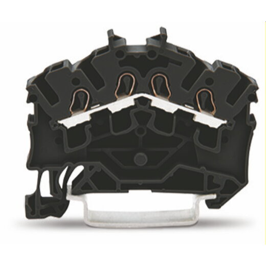 WAGO 4-Leiter-Durchgangsklemme 2,5 mm? für Anwendungen Ex e II geeignet schwarz 2002-6405