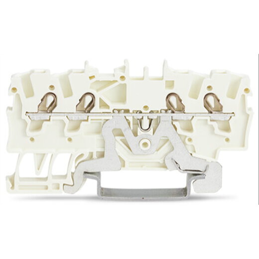 WAGO 4-Leiter-Schirmleiterklemme 1,5 mm? seitliche und mittige Beschriftung weiß 2001-1408