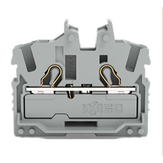 WAGO 2-Leiter-Mini-Durchgangsklemme mit Betätigungsöffnung 2,5 mm? grau 2052-301