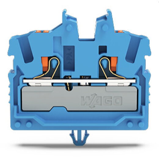 WAGO 2-Leiter-Mini-Durchgangsklemme mit Drücker 2,5 mm? blau 2252-314