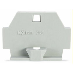 WAGO Abschlussplatte 262-361 m. Befestigungsflansch grau