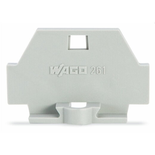 WAGO Abschlussplatte 261-361 m. Flansch grau