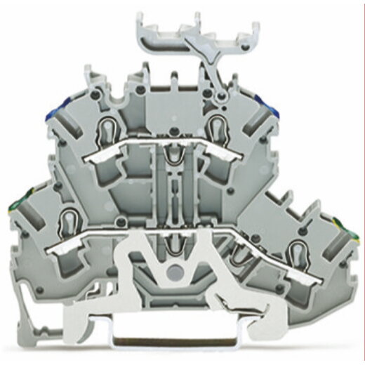 WAGO Doppelstocklemme 2002-2247 TOPJOB 2,5 (4)mm PE/N grau