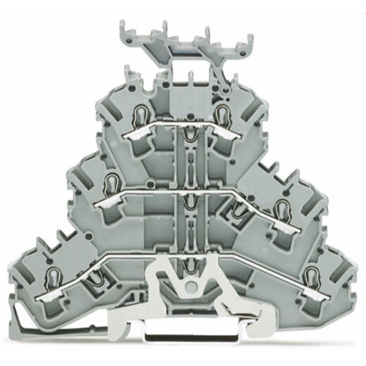 WAGO Dreistockklemme 2002-3258 TOPJOB 2,5 (4)mm Schi/L/L grau
