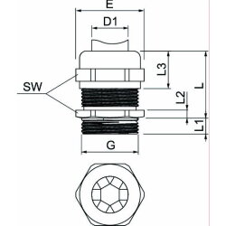 OBO Messing-Kabelverschraubung EMV V-TEC VM16 EMV-K