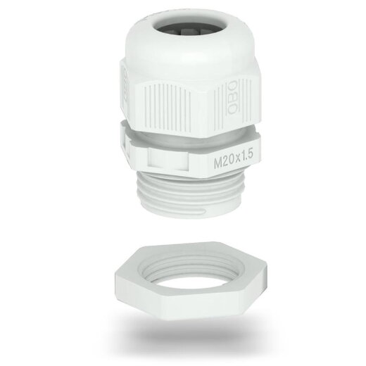 OBO Kabelverschraubung V-TEC VM20+ LGR mit Gegenmutter