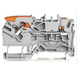 WAGO Durchgangsklemme 2Leiter Hebel Drücker 2,5qmm...