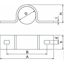 OBO Befestigungsschelle 823 16mm  zweilappig
