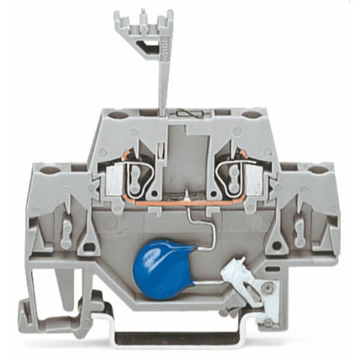 WAGO Bauelementklemme Doppelstock mit Varistor grau 280-502/281-610
