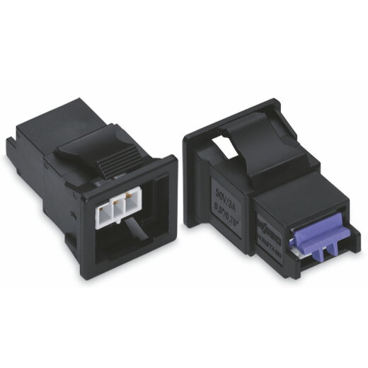 WAGO Snap-In-Buchse ohne Verriegelungsklinke 2-polig lichtgrau 893-2022