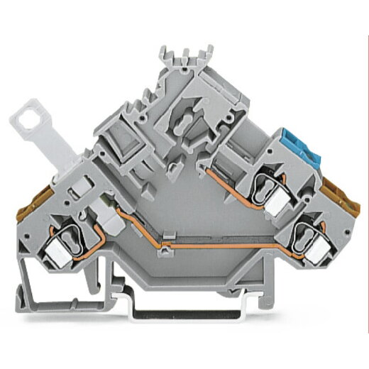 WAGO 2-Leiter-Aktorenklemme mit farbig bedruckten Leitereinführungen 2,5 mm? grau 280-566