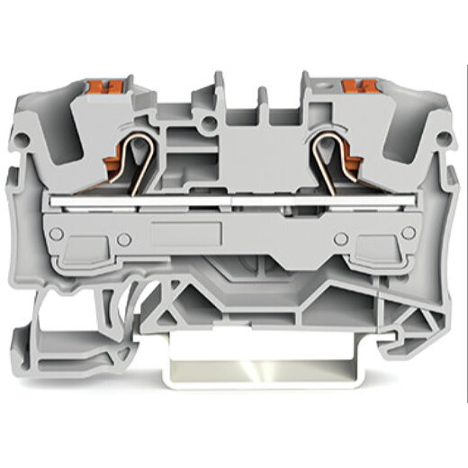 WAGO 2-Leiter-Durchgangsklemme mit Drücker 6 mm? grau 2206-1201