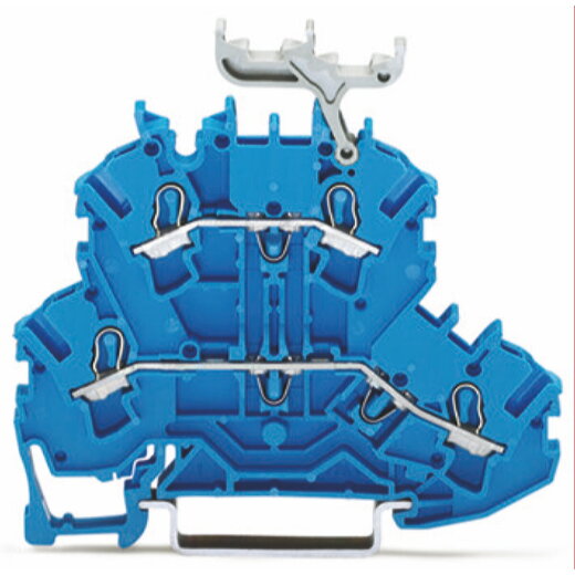 WAGO Doppelstockklemme Durchgangs-/Durchgangsklemme N/N blau 2002-2234