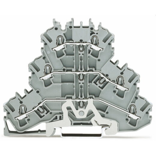 WAGO Dreistockklemme Schirmleiter-/Durchgangs-/Durchgangsklemme 2,5 mm? grau 2002-3228