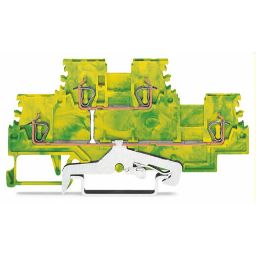 WAGO Doppelstockklemme 4-Leiter-Schutzleiterklemme 1,5 mm? grün-gelb 279-507