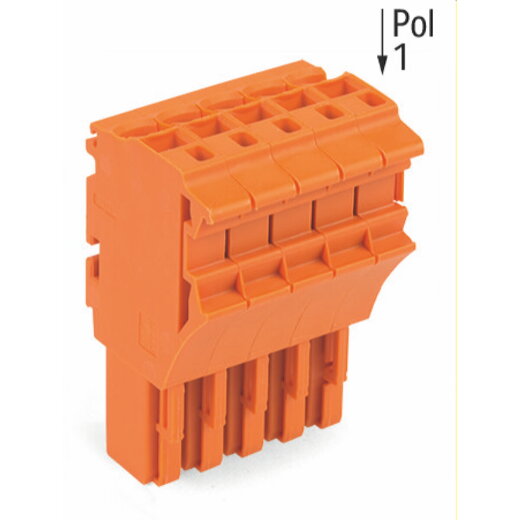 WAGO 1-Leiter-Federleiste Push-in CAGE CLAMP® 4 mm? orange 2022-105/000-012