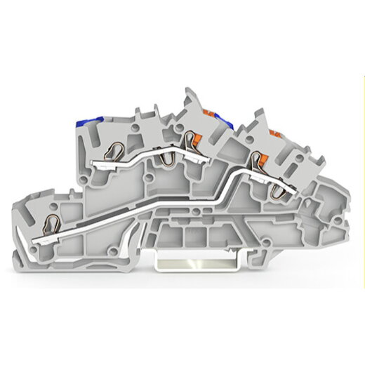 WAGO Installationsetagenklemme N/L Push-in CAGE CLAMP® grau 2203-7549