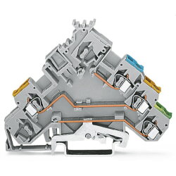 WAGO 3-Leiter-Aktorenklemme mit PE-Anschluss mit farbig...