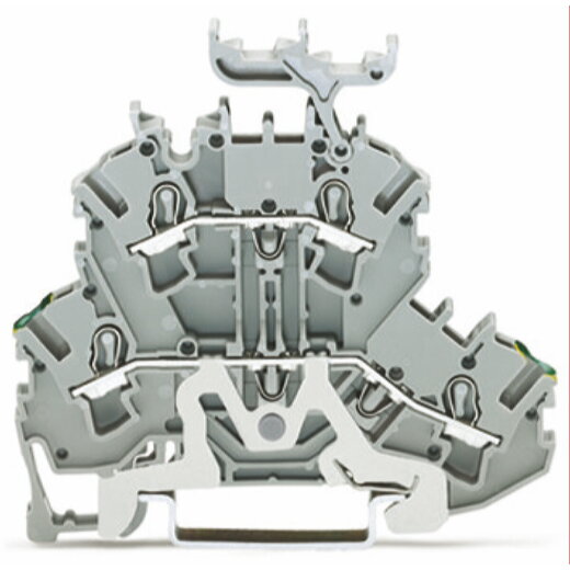 WAGO Doppelstockklemme Schutzleiter-/Durchgangsklemme 2,5 mm? grau 2002-2257