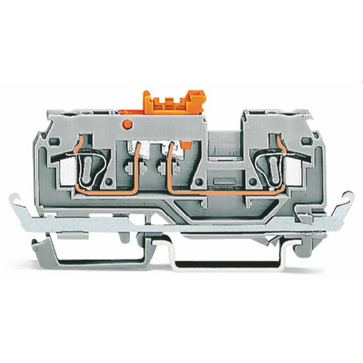 WAGO 2-Leiter-Trenn- und Messklemme mit Schirmleiterschiene mit Prüföffnung orange 280-880