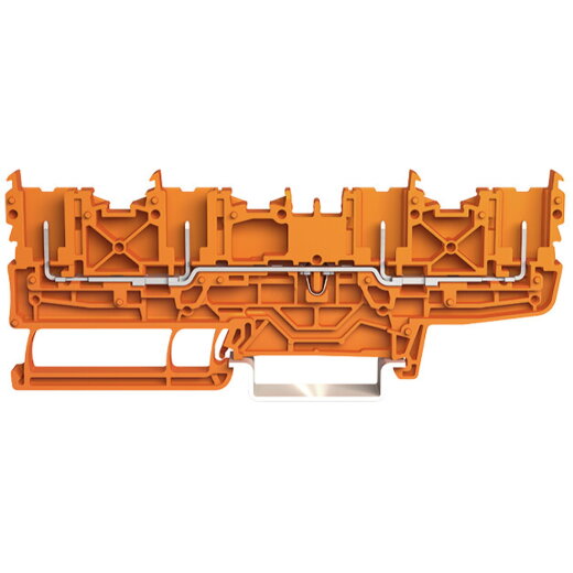 WAGO 4-Pin-Basisklemme für Tragschiene 35 x 15 und 35 x 7,5 orange 2022-1802
