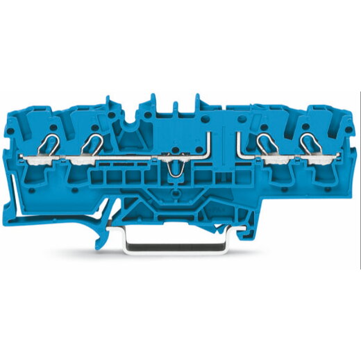 WAGO 4-Leiter-Durchgangsklemme 2,5 mm? mit Prüfmöglichkeit blau 2002-1804
