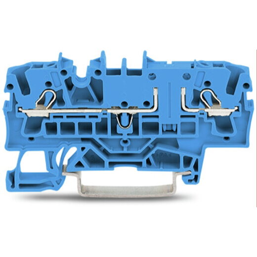 WAGO 2-Leiter-Durchgangsklemme 2,5 mm? mit Prüfmöglichkeit blau 2002-1604