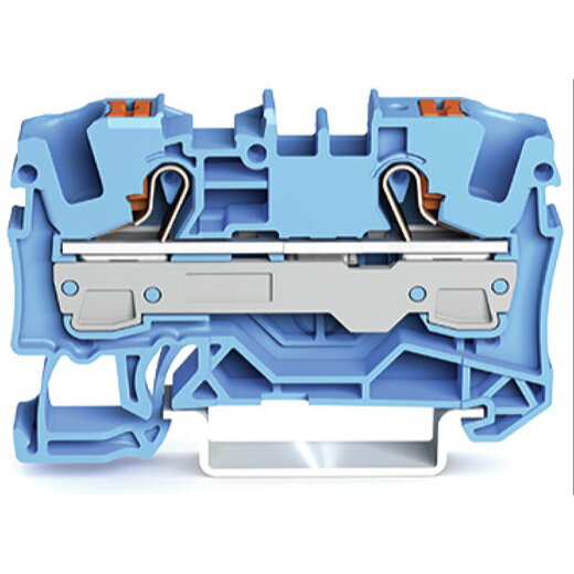 WAGO 2-Leiter-Durchgangsklemme mit Drücker 6 mm? blau 2206-1204