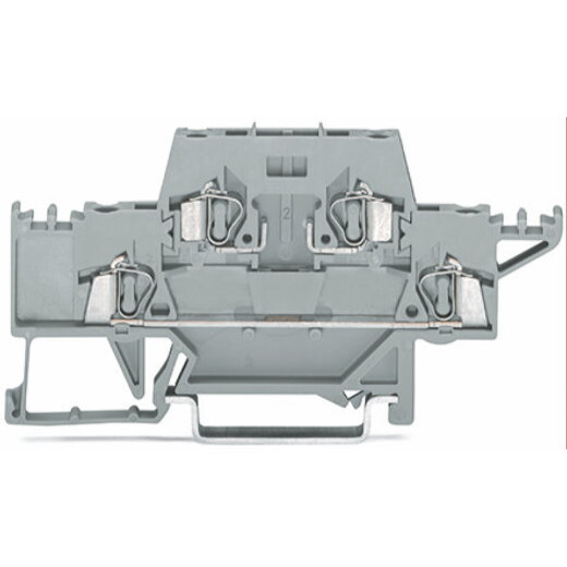 WAGO Doppelstockklemme für Tragschiene 35 x 15 und 35 x 7,5 2,5 mm? grau/grau 280-528