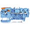 WAGO 3-Leiter-Durchgangsklemme mit Hebel und Push-in CAGE CLAMP® 2,5 mm? blau 2102-1304