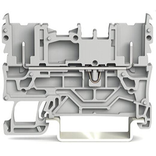 WAGO 2-Pin-Basisklemme für Tragschiene 35 x 15 und 35 x 7,5 grau 2022-1601