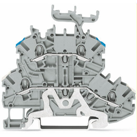 WAGO Doppelstockklemme Schirmleiter-/Durchgangsklemme 1 mm? grau 2000-2228