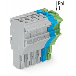 WAGO 1-Leiter-Federleiste Push-in CAGE CLAMP® 4 mm?...