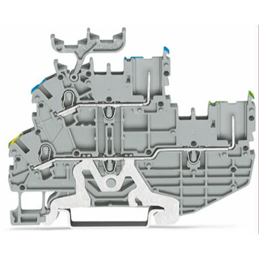 WAGO 1-Leiter/1-Pin-Doppelstock-Basisklemme Schutzleiter-/Durchgangsklemme PE/N grau 2020-2247