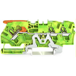 WAGO 3-Leiter-Schutzleiterklemme mit Hebel und Push-in...