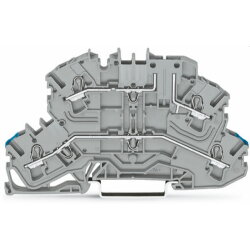 WAGO Doppelstock-Basisklemme N/L Obergeschoss Basis grau...