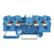 WAGO 4-Leiter-Durchgangsklemme mit Drücker 4 mm? blau 2204-1404