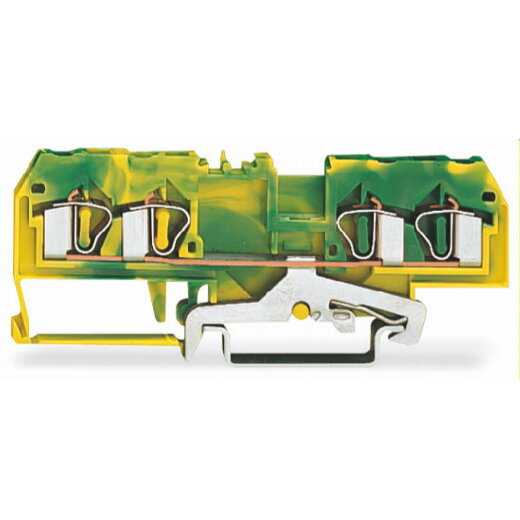 WAGO 4-Leiter-Schutzleiterklemme 4 mm? für Anwendungen Ex e II geeignet grün-gelb 281-657/999-950