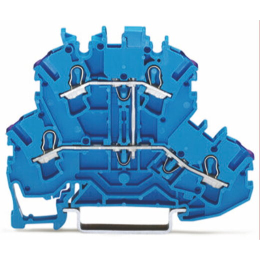 WAGO Doppelstockklemme 4-Leiter-Durchgangsklemme N blau 2002-2209