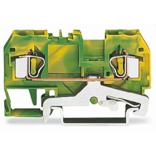 WAGO 2-Leiter-Schutzleiterklemme 4 mm? für Anwendungen Ex e II geeignet grün-gelb 281-907/999-950