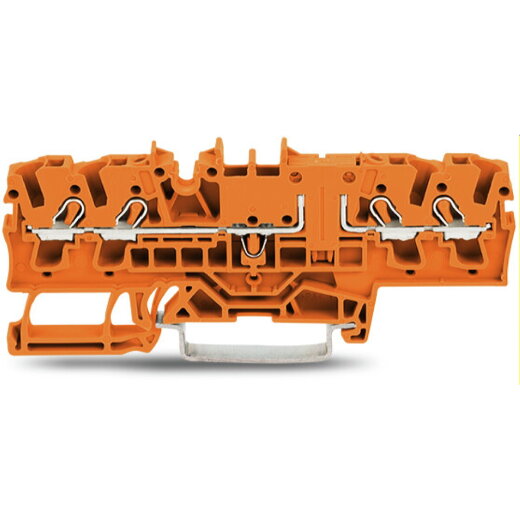 WAGO 4-Leiter-Durchgangsklemme 2,5 mm? mit Prüfmöglichkeit orange 2002-1802