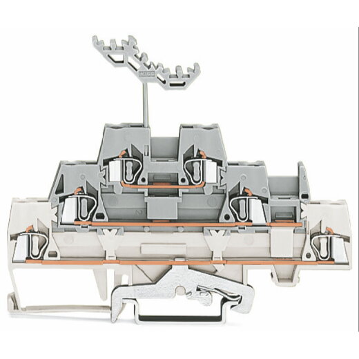 WAGO Dreistockklemme Schirmleiter-/Durchgangs-/Durchgangsklemme 2,5 mm? weiß/grau/grau 280-548