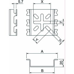 OBO Montageplatte MPG 90 FT für Gitterrinne gross