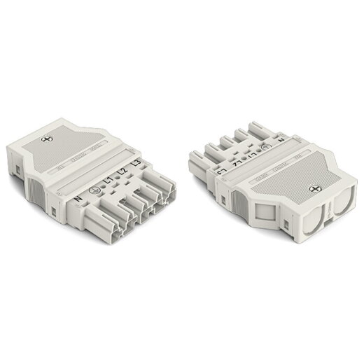 WAGO Stecker mit Zugentlastungsgehäuse 5-polig weiss