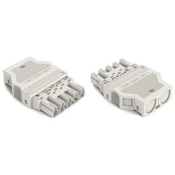 WAGO Stecker mit Zugentlastungsgehäuse 5-polig weiss