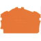 WAGO Abschlussplatte u. Zwischenplatte 2002-6392 orange 0,8mm
