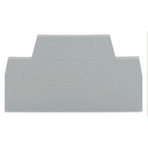 WAGO Abschlussplatte u. Zwischenplatte 280-340 grau