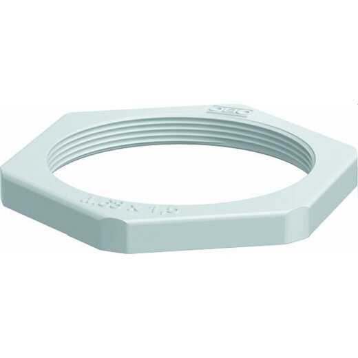 OBO Gegenmutter 116 M M63 PA lichtgrau Polyamid