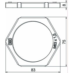 OBO Gegenmutter 116 M M63 PS lichtgrau Polystyrol